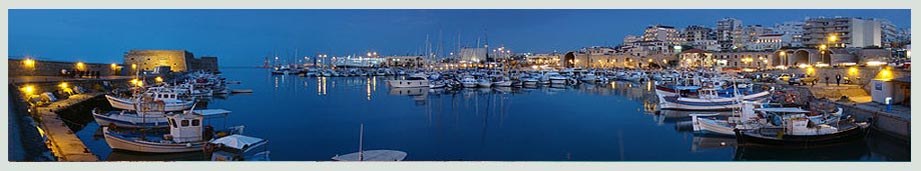 heraklion at night